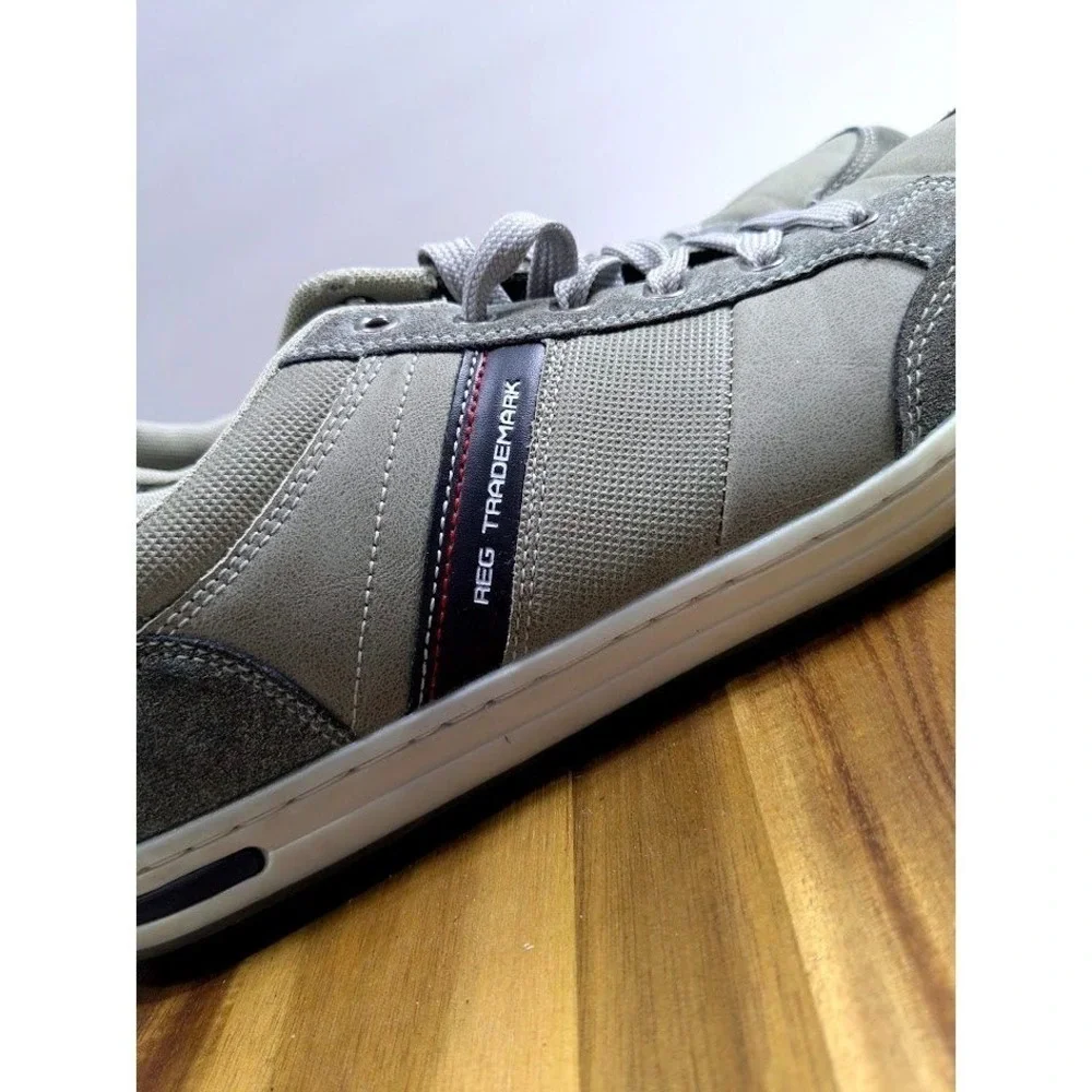 Arrigo Bello Mens Grey Fashion Sneakers Size 10.5 Low Top Lace Up Shoes A0257-4
